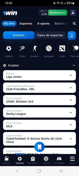 Apostas no 1Win App